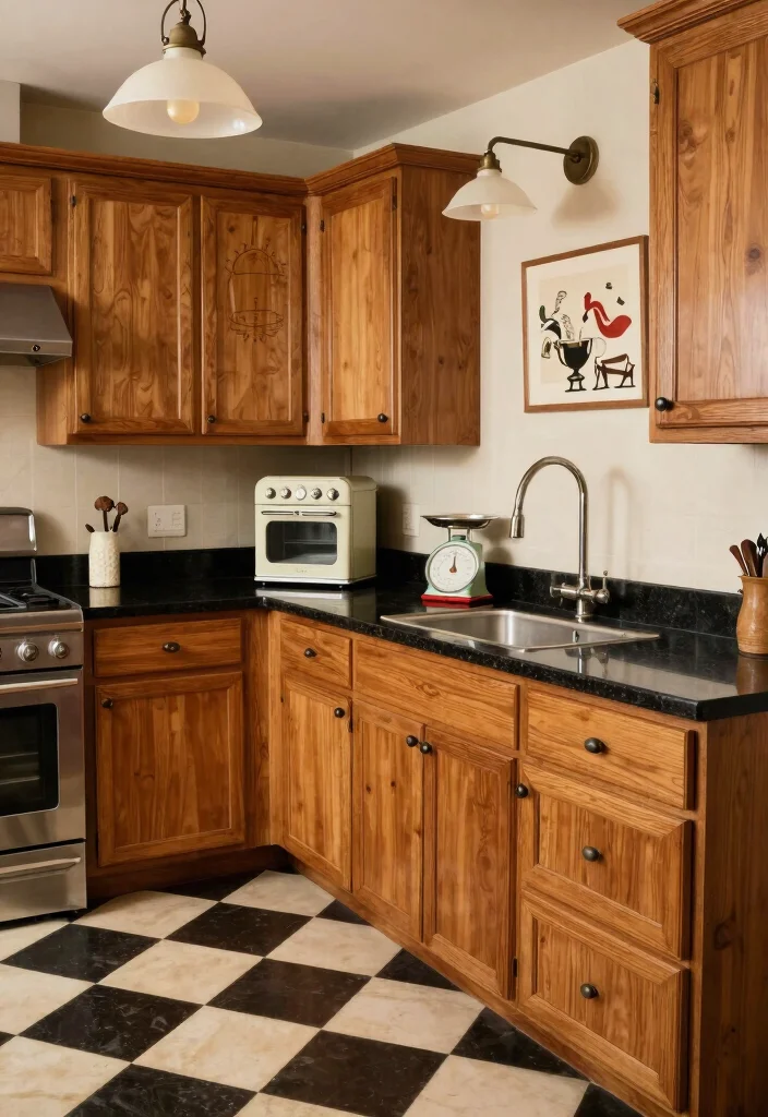 17 Kitchen With Black Granite Countertops Ideas With Luxe Depth - 8. Vintage Charm Meets Modern Luxuries 1