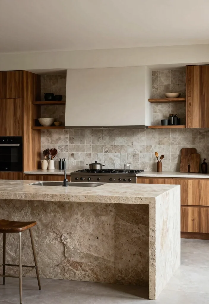 17 Open Island Kitchen Ideas With Airy Flow 12 17 Open Island Kitchen Ideas With Airy Flow - 12. Textured Surfaces 1