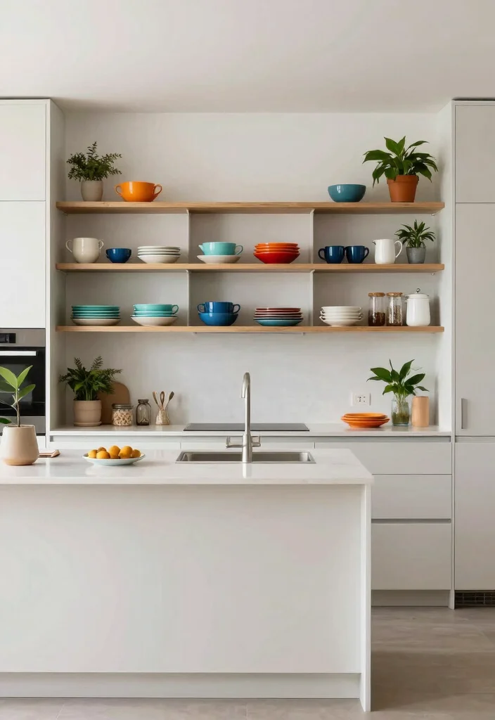 17 Open Island Kitchen Ideas With Airy Flow 15 17 Open Island Kitchen Ideas With Airy Flow - 15. Open Shelving Ideas 1