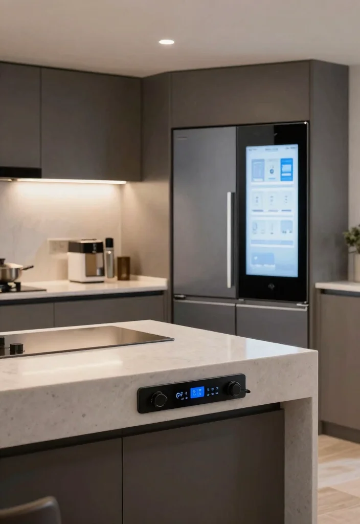 17 Open Island Kitchen Ideas With Airy Flow 16 17 Open Island Kitchen Ideas With Airy Flow - 16. Integrated Technology 1