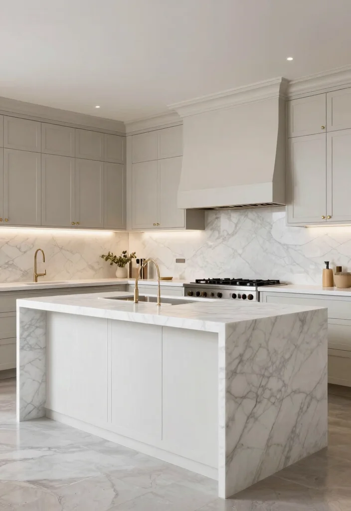 17 Open Island Kitchen Ideas With Airy Flow 6 17 Open Island Kitchen Ideas With Airy Flow - 6. Elegant Marble Accents 1