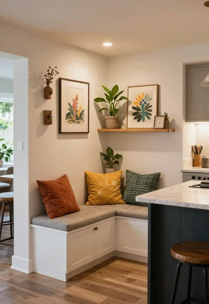 17 Open Island Kitchen Ideas With Airy Flow 9 17 Open Island Kitchen Ideas With Airy Flow - 9. Cozy Corner Nooks 1