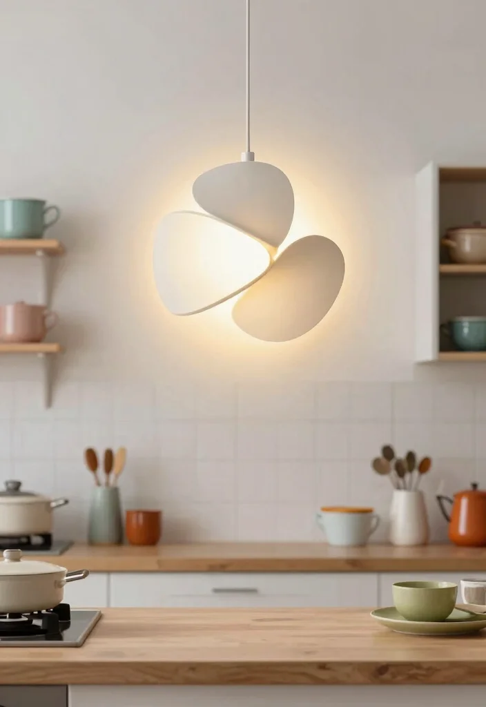 17 Small Kitchen Lighting Fixtures Ideas That Brighten Efficiently - 10. Artistic Lighting Fixtures 1