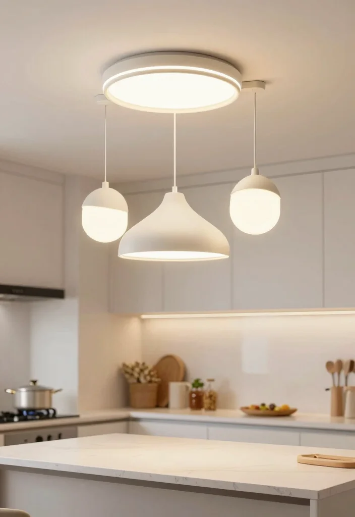 17 Small Kitchen Lighting Fixtures Ideas That Brighten Efficiently - 17. Multi-functional Fixtures 1