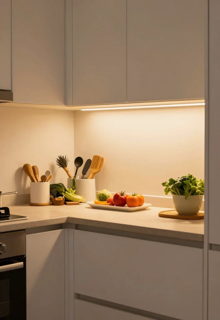 17 Small Kitchen Lighting Fixtures Ideas That Brighten Efficiently - 3. Under Cabinet Lighting for Maximum Impact 1