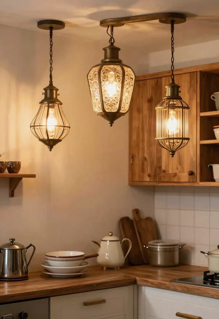 17 Small Kitchen Lighting Fixtures Ideas That Brighten Efficiently - 4. Vintage-Style Fixtures for a Nostalgic Touch 1