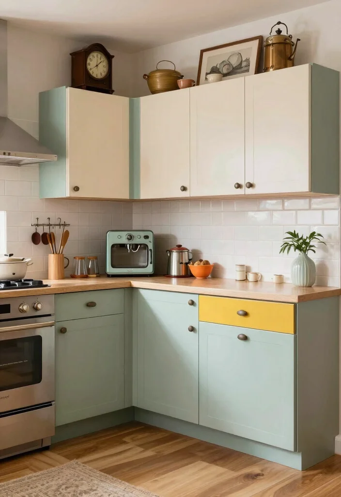 17 Swiss Coffee Kitchen Cabinets Ideas With Creamy Warm Tone - 10. Vintage Inspirations 1