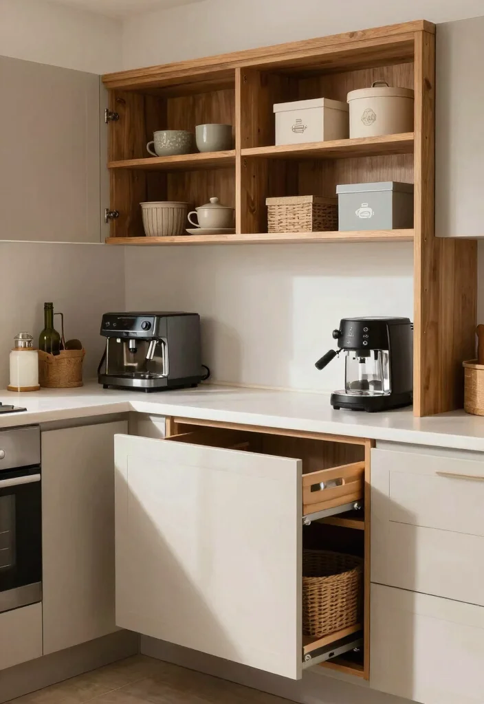 17 Swiss Coffee Kitchen Cabinets Ideas With Creamy Warm Tone - 13. Clever Storage Solutions 1