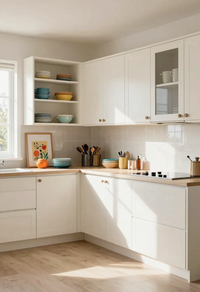 17 Swiss Coffee Kitchen Cabinets Ideas With Creamy Warm Tone - 6. Bright and Airy Ambiance 1