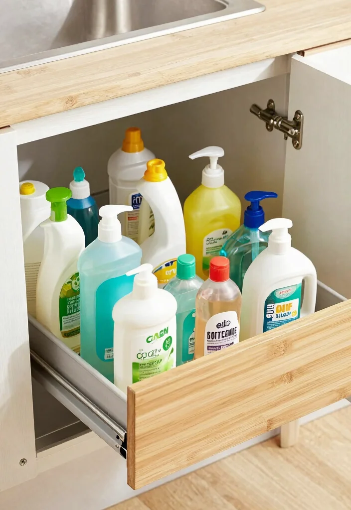 17 Undersink Organizing Kitchen Ideas That Work Smart - 2. Install Pull-Out Drawers 1