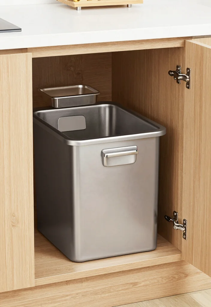 17 Undersink Organizing Kitchen Ideas That Work Smart - 6. Opt for Compost Bin Storage 1