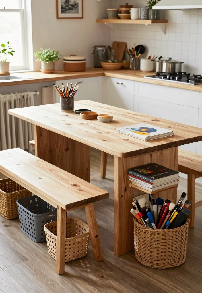 18 Bench Table Kitchen Ideas With Casual Comfort 15 18 Bench Table Kitchen Ideas With Casual Comfort - 15. Multifunctional Use 1