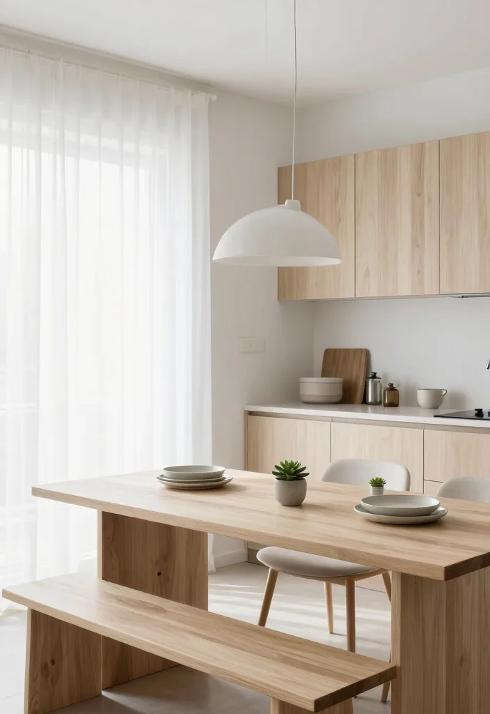 18 Bench Table Kitchen Ideas With Casual Comfort 2 18 Bench Table Kitchen Ideas With Casual Comfort - 2. Scandinavian Minimalism 1