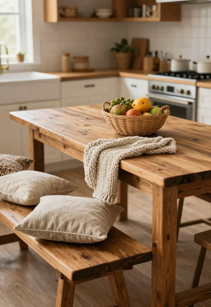 18 Bench Table Kitchen Ideas With Casual Comfort 7 18 Bench Table Kitchen Ideas With Casual Comfort - 7. Homey Textures 1