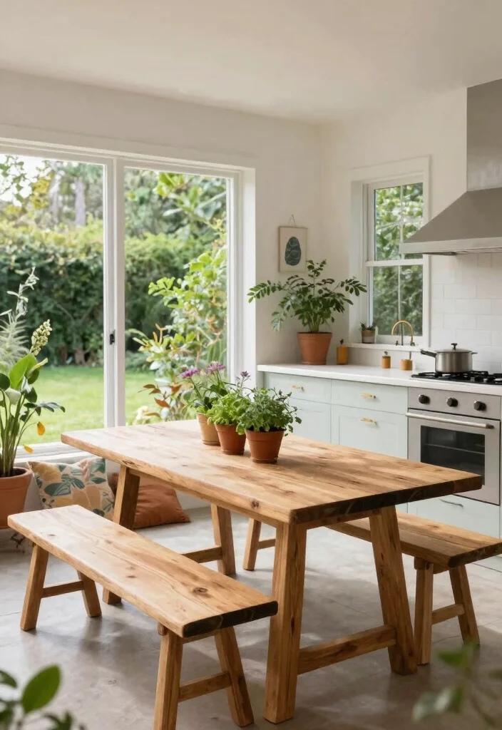 18 Bench Table Kitchen Ideas With Casual Comfort 9 18 Bench Table Kitchen Ideas With Casual Comfort - 9. Outdoor Integration 1