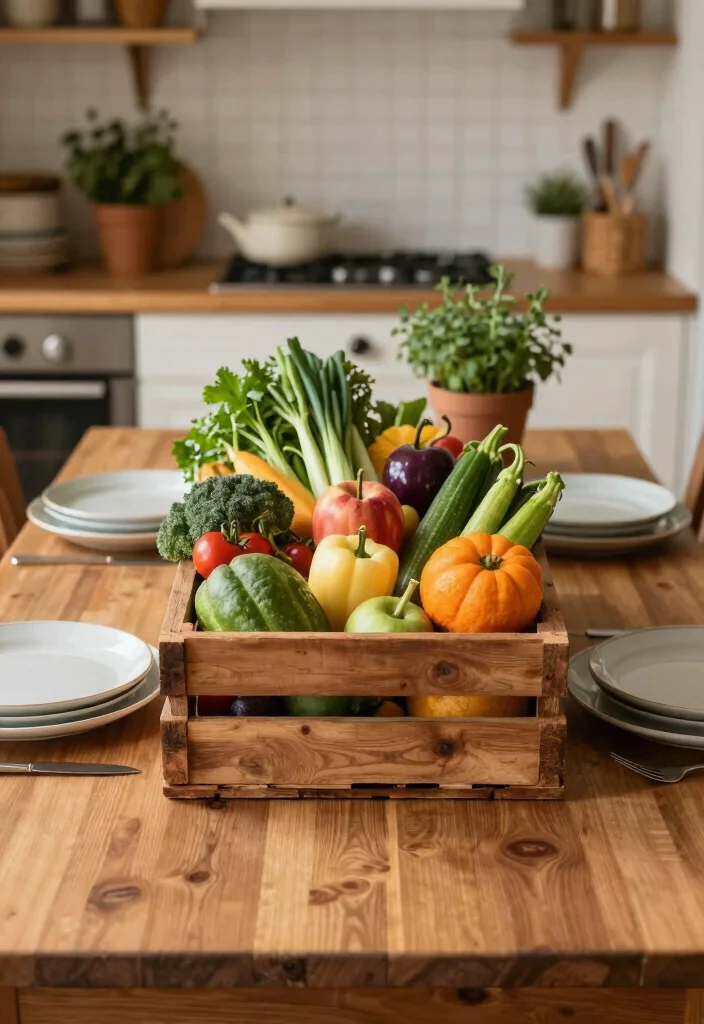 18 Cozy Kitchen Table Ideas That Feel Inviting 12 18 Cozy Kitchen Table Ideas That Feel Inviting - 12. Farm-to-Table Inspirations: Freshness on Display 1