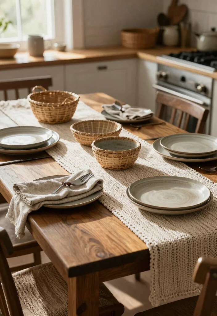 18 Cozy Kitchen Table Ideas That Feel Inviting 2 18 Cozy Kitchen Table Ideas That Feel Inviting - 2. Layering Textures for Warmth 1