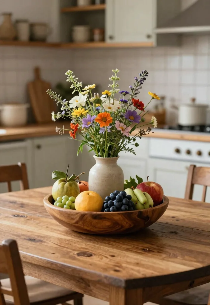 18 Cozy Kitchen Table Ideas That Feel Inviting 9 18 Cozy Kitchen Table Ideas That Feel Inviting - 9. Rustic Centerpieces: Nature’s Beauty 1