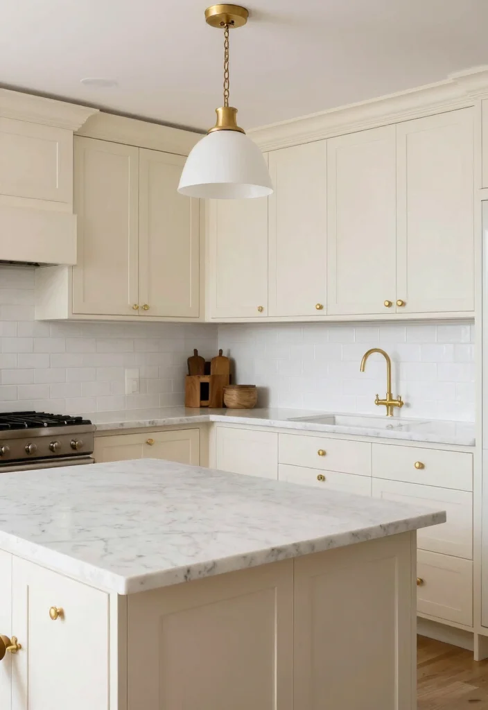 18 Cream Kitchen Cabinets With Granite Ideas With Elegant Contrast 4 18 Cream Kitchen Cabinets With Granite Ideas With Elegant Contrast - 4. Elegant White Granite with Cream Cabinets 1