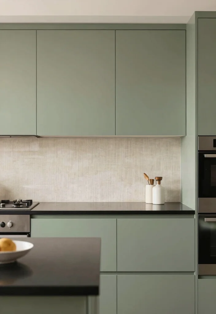 18 Green Kitchen Cabinets Black Countertop Ideas With Bold Contrast 3 18 Green Kitchen Cabinets Black Countertop Ideas With Bold Contrast - 3. Sage Green Cabinets 1