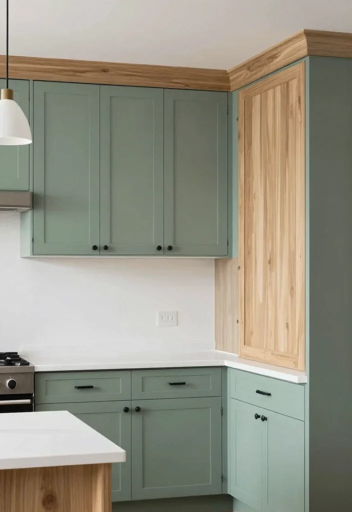 18 Green Kitchen Cabinets Black Countertop Ideas With Bold Contrast 8 18 Green Kitchen Cabinets Black Countertop Ideas With Bold Contrast - 8. Muted Sage Green with Black Hardware 1