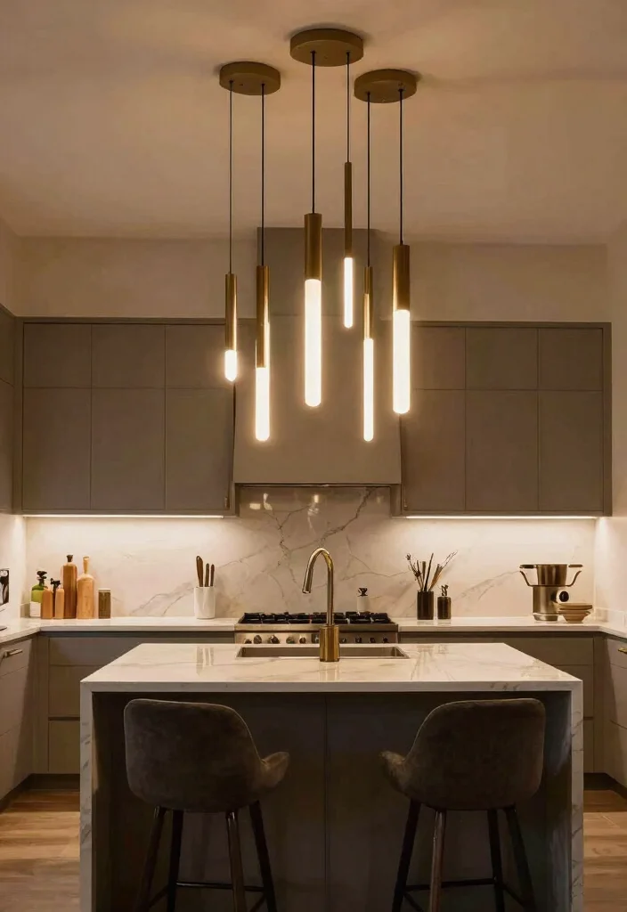 18 Kitchen Island Inspiration Ideas That Transform Layouts - 12. Statement Lighting Above Your Island 1