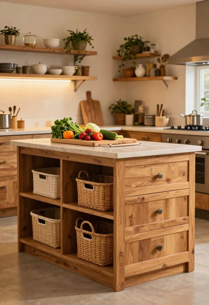 18 Kitchen Island Inspiration Ideas That Transform Layouts - 2. Multi-Functional Island with Storage 1