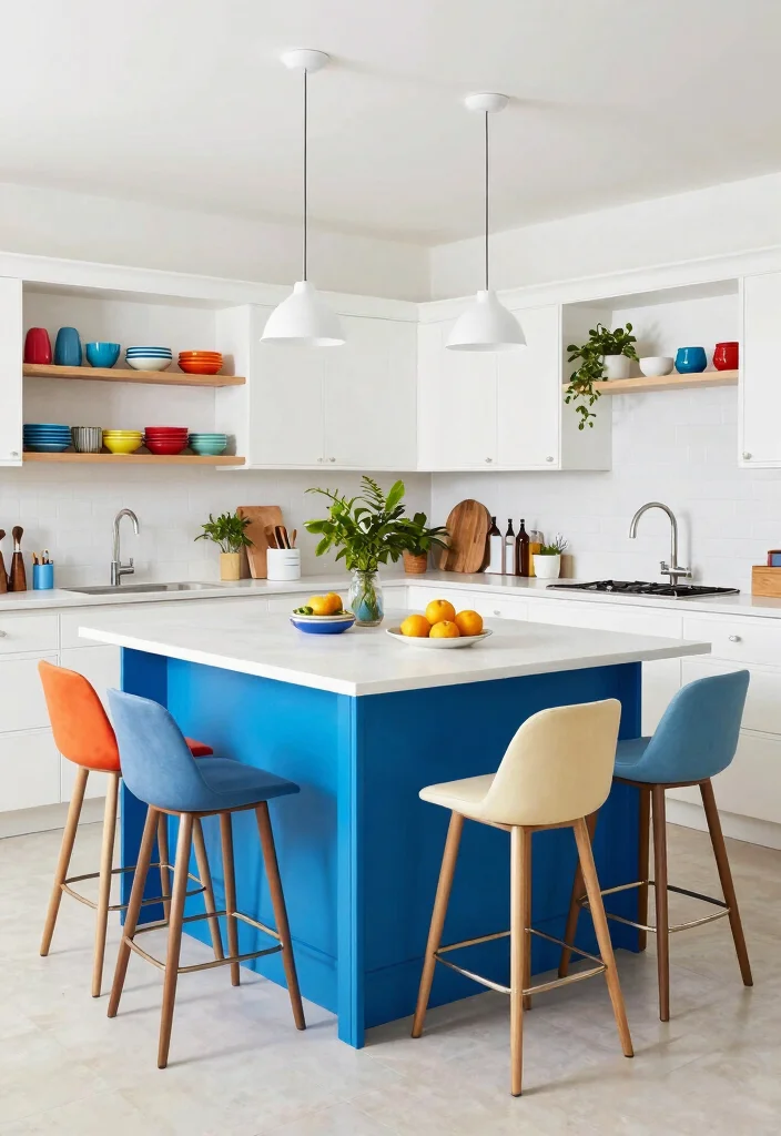 18 Kitchen Island Inspiration Ideas That Transform Layouts - 3. Pop of Color 1