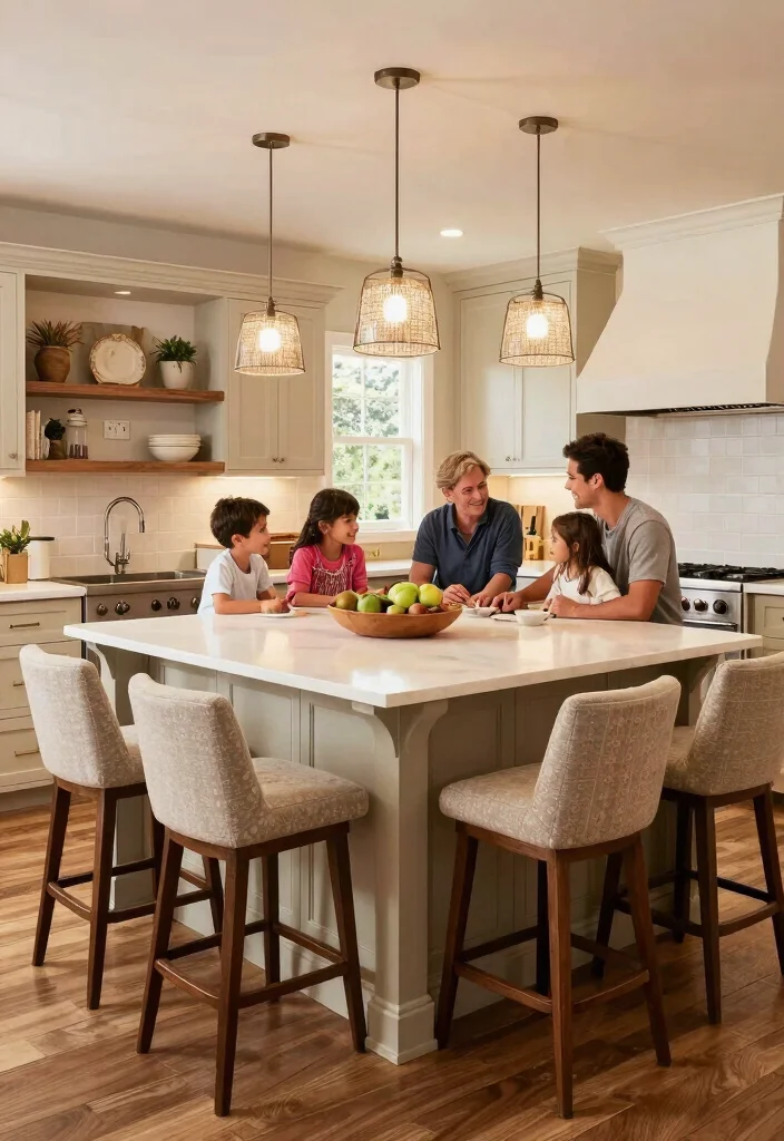 18 Kitchen Island Inspiration Ideas That Transform Layouts - 9. Integrated Seating 1