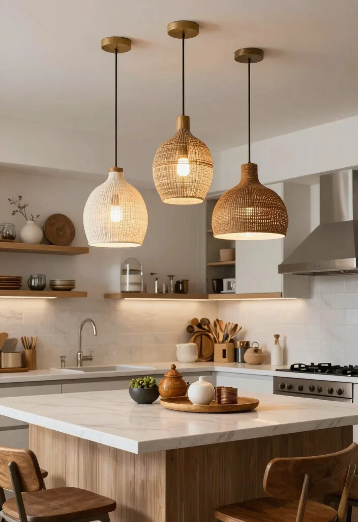 18 Kitchen Island Lighting 2026 Trending Ideas That Elevate Your Space - 10. Artisan-Crafted Fixtures 1