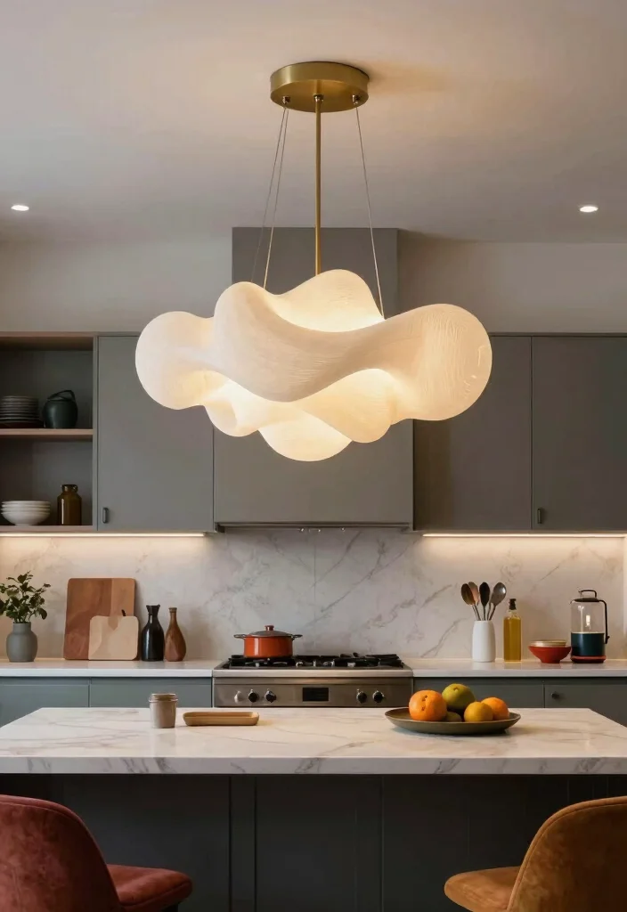 18 Kitchen Island Lighting 2026 Trending Ideas That Elevate Your Space - 18. Artistic Statement Lighting 1