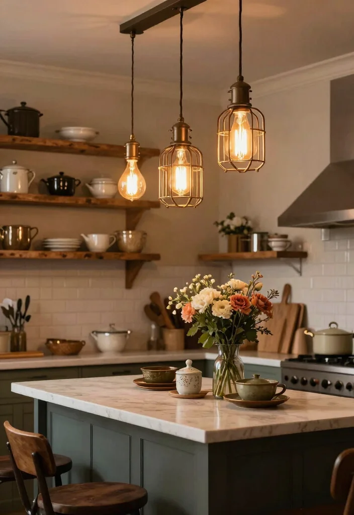 18 Kitchen Island Lighting 2026 Trending Ideas That Elevate Your Space - 8. Vintage-Inspired Lighting 1