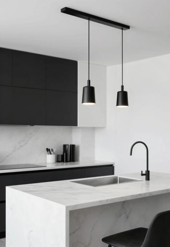 18 Kitchen Island Pendant Lighting Ideas That Shine - 1. Sleek Black Metal Pendants 1