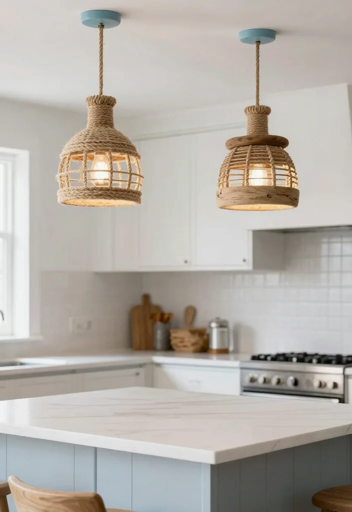 18 Kitchen Island Pendant Lighting Ideas That Shine - 10. Nautical-Inspired Lights 1
