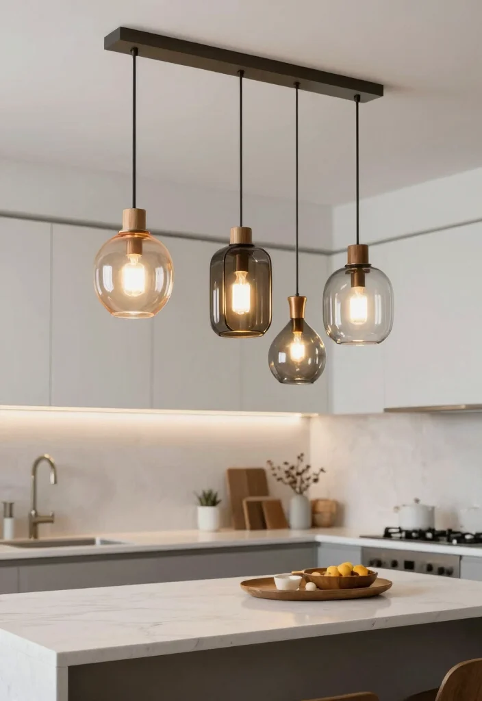18 Kitchen Island Pendant Lighting Ideas That Shine - 15. Mixed Material Pendants 1