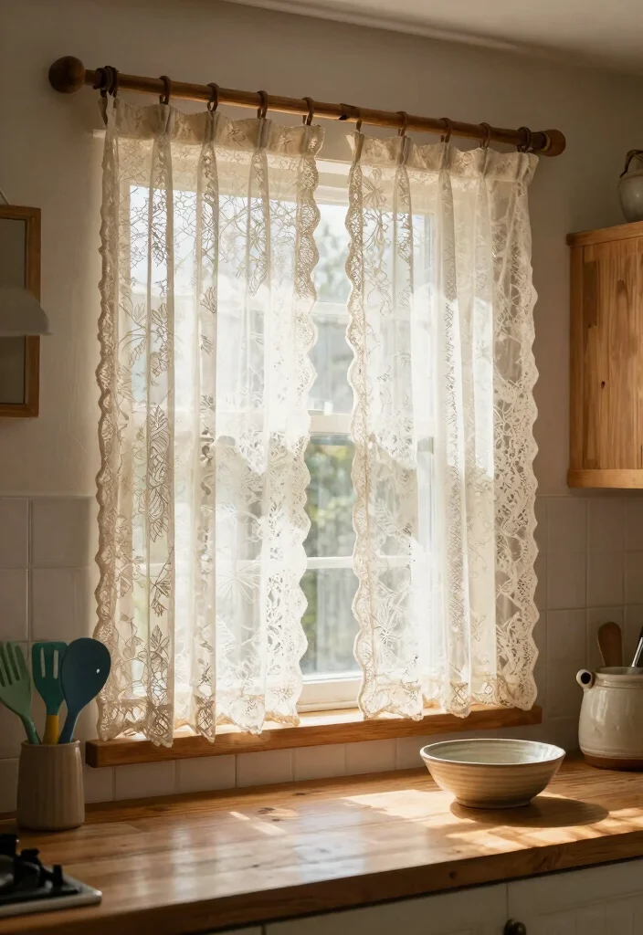 18 Kitchen Window Decor Over Sink Ideas That Brighten Your Space - 2. Vintage Window Treatments for a Cozy Vibe 1