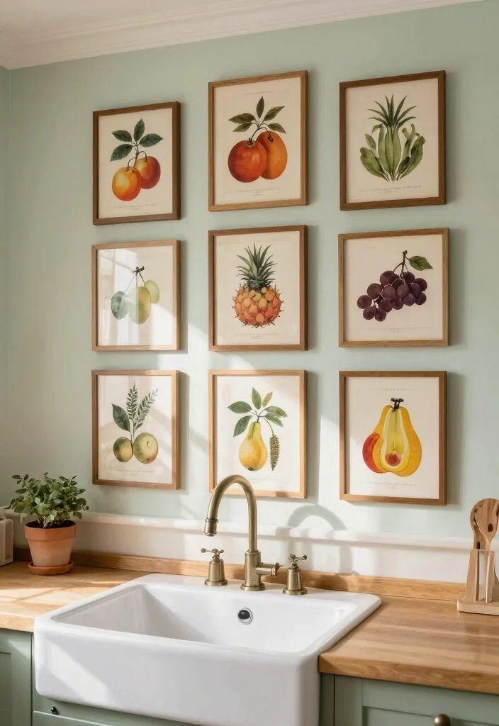 18 Kitchen Window Decor Over Sink Ideas That Brighten Your Space - 5. Whimsical Art and Prints 1