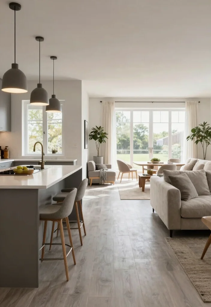 18 Light Grey Floors Kitchen Ideas With Modern Vibes - 2. Open Concept Bliss 1