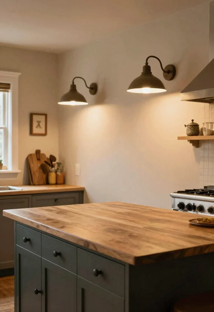 18 Lighting Over Kitchen Island Ideas That Make a Statement 14 18 Lighting Over Kitchen Island Ideas That Make a Statement - 14. Rustic Wall Sconces with Adjustable Arms 1