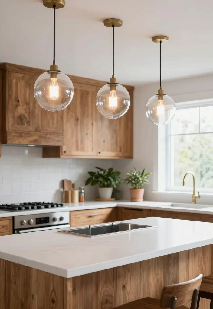 18 Lighting Over Kitchen Island Ideas That Make a Statement 4 18 Lighting Over Kitchen Island Ideas That Make a Statement - 4. Glass Globe Pendant Lights 1