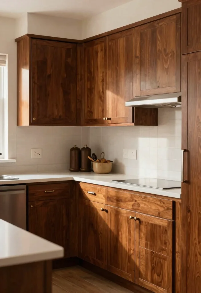 18 Modern Kitchen Cabinet Colors Ideas That Feel Fresh - 13. Cognac Brown – Warm and Earthy 1