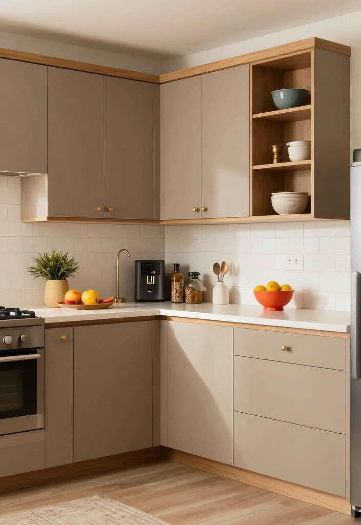 18 Modern Kitchen Cabinet Colors Ideas That Feel Fresh - 15. Warm taupe – Earthy and Accessible 1