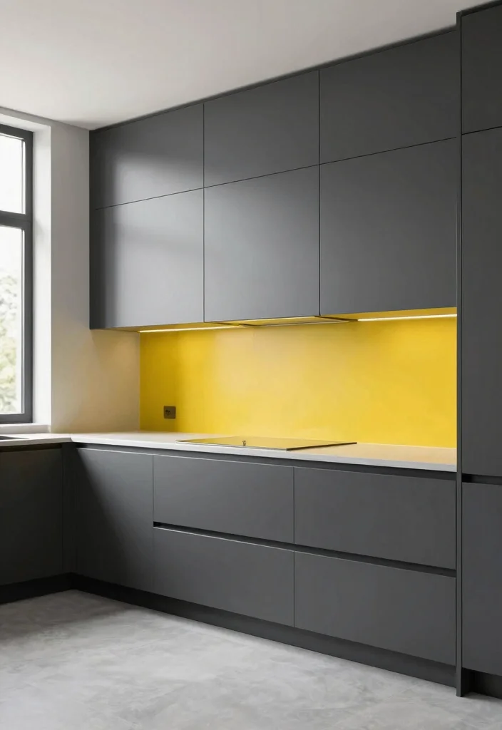 18 Modern Kitchen Cabinet Colors Ideas That Feel Fresh - 3. Charcoal Gray – Sleek and Modern 1
