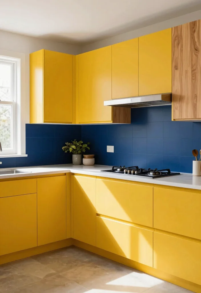 18 Modern Kitchen Cabinet Colors Ideas That Feel Fresh - 6. Bright Mustard – Bold and Cheerful 1