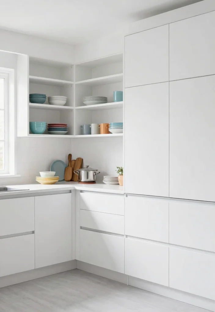 18 Modern Kitchen Cabinet Colors Ideas That Feel Fresh - 7. Ice White – Crisp and Clean 1