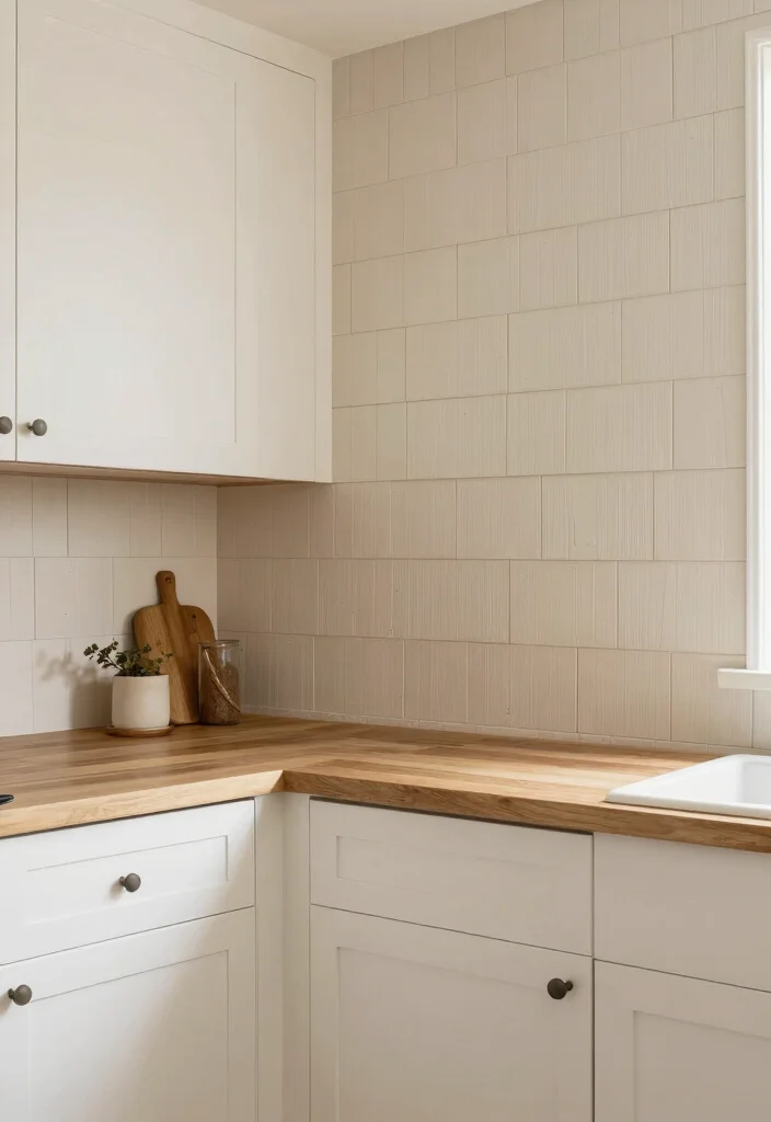 18 White Kitchen With Butcher Block Counter Ideas With Cozy Charm 17 18 White Kitchen With Butcher Block Counter Ideas With Cozy Charm - 17. Textured Walls 1