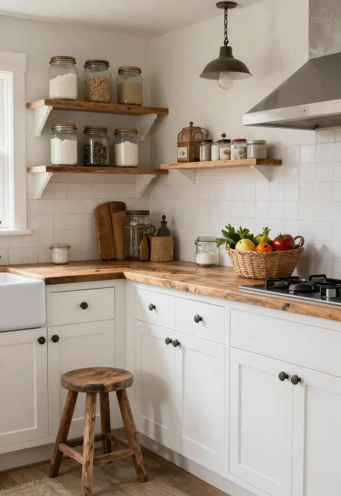 18 White Kitchen With Butcher Block Counter Ideas With Cozy Charm 2 18 White Kitchen With Butcher Block Counter Ideas With Cozy Charm - 2. Rustic Farmhouse Charm 1