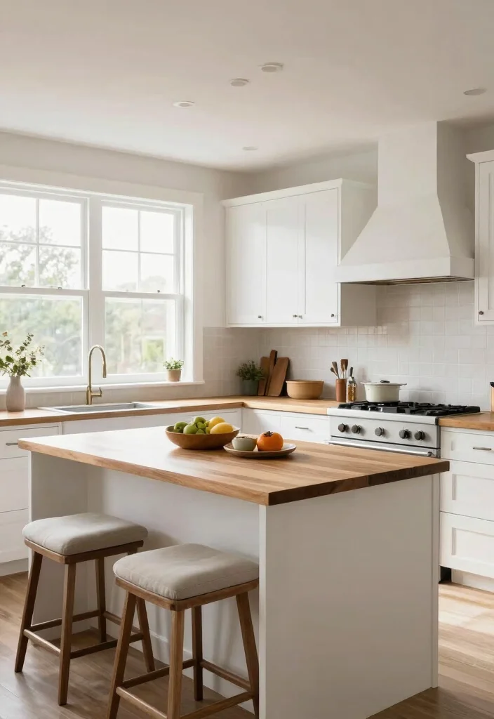 18 White Kitchen With Butcher Block Counter Ideas With Cozy Charm 7 18 White Kitchen With Butcher Block Counter Ideas With Cozy Charm - 7. Open Concept Cozy Kitchen 1