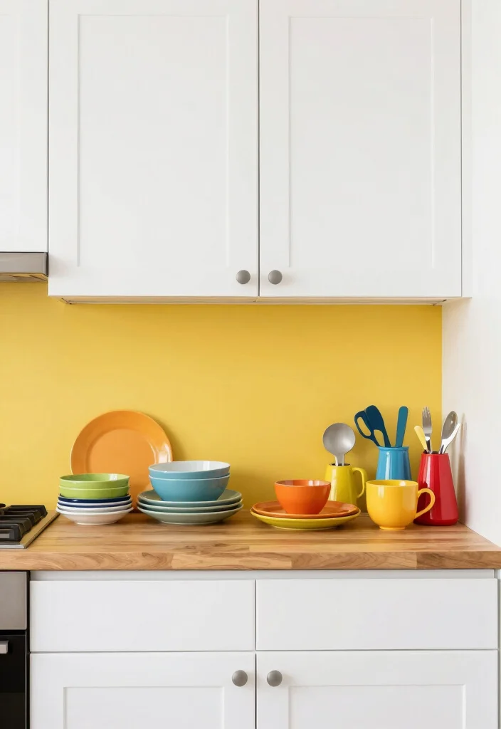 18 White Kitchen With Butcher Block Counter Ideas With Cozy Charm 9 18 White Kitchen With Butcher Block Counter Ideas With Cozy Charm - 9. Colorful Accents 1