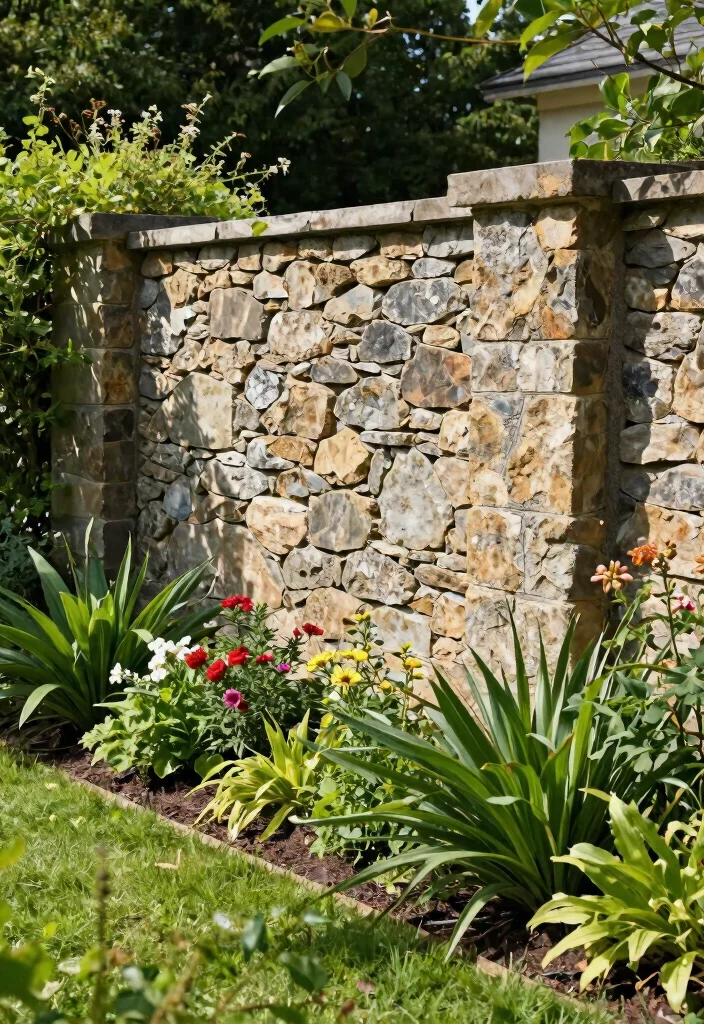 12 Backyard Privacy Screen Ideas That Block Neighbors Fast - 10. Stone Walls 1